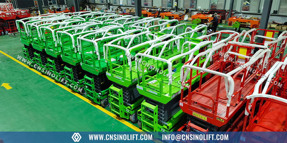 SINO Electric Scissor Lift for warehouse and industrial use